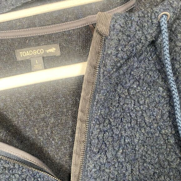 Toad & Co Men’s Telluride Sherpa Hoodie – Blue, Size L - Picture 7 of 14